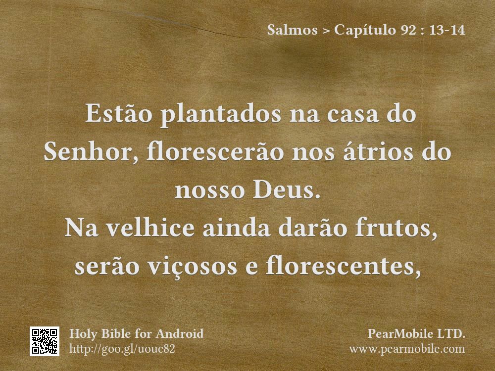 Salmos, Capítulo 92:13-14